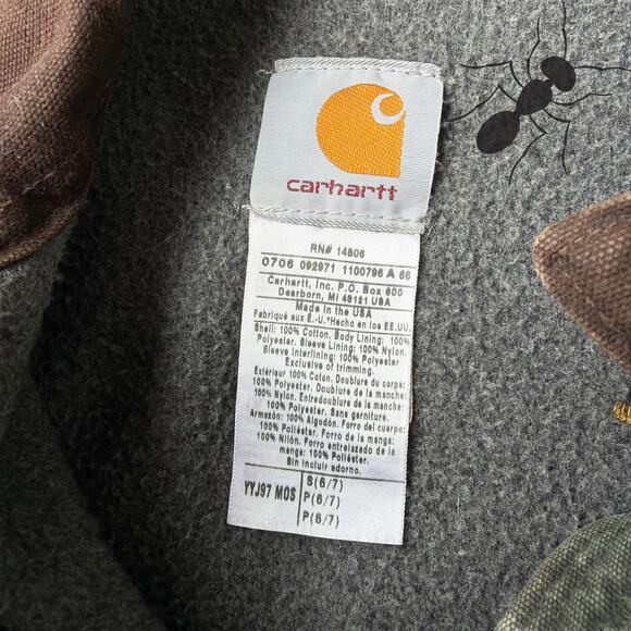 Carhartt YOUTH YJ97 MOS green Detroit work wear jacket - Picture 5 of 8